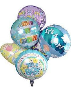 Six it's a Boy Mylar Balloons